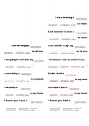 English Worksheet: Describing with Adjectives and Irregular Past Tense Verbs