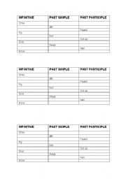 English Worksheet: irregular verbs