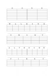 English Worksheet: Vocabulary Competition