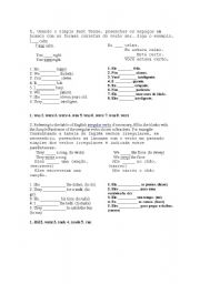 English Worksheet: Was x Were