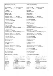 English Worksheet: Basket case - green day