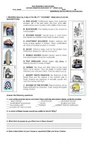 English Worksheet: HOUSES 