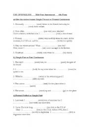 English Worksheet: tenses / passive voice / reported speech