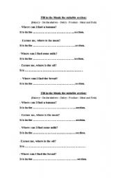 English worksheet: shopping