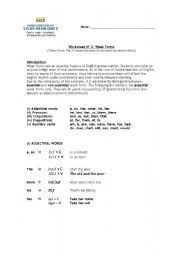 English worksheet: weak forms