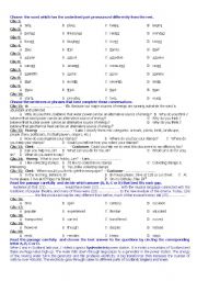 English worksheet: Revision / Test