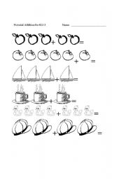 English worksheet: Pictorial Addition