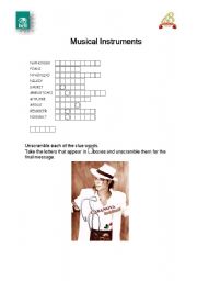 English Worksheet: musical instrument