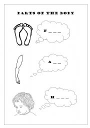 English Worksheet: Parts of the body