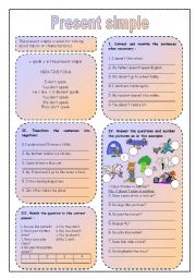 English Worksheet: present simple