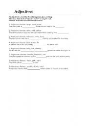 English worksheet: adjectives-occupations