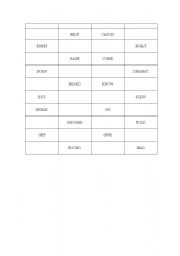 English worksheet: Irregular Verbs