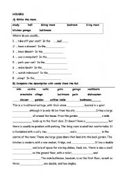 English worksheet: Revision of Vocabulary on Parts of the House