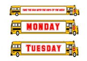 English Worksheet: SCHOOL BUS - Days of the week