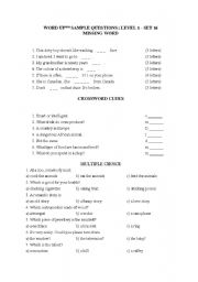 English Worksheet: test