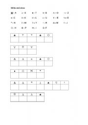 English Worksheet: body parts - break the code