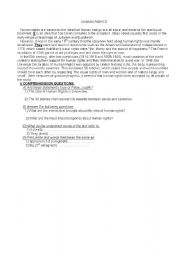 English Worksheet: Human rights