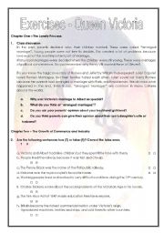 English Worksheet: Exercises Queen Victoria  (three pages)