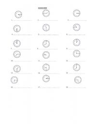 English worksheet: what time is it?(part 2)
