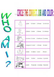 English worksheet: WHO AM I????