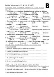 English worksheet: exercises