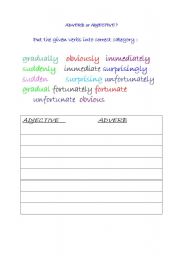 English Worksheet: ADVERBS 
