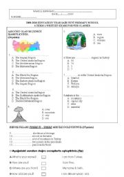 English Worksheet: exam for 5th grade