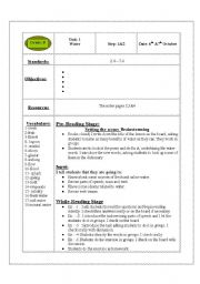 English Worksheet: Energy lesson plan