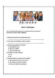 Friends - How it all begun (The first episode)