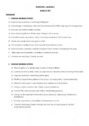 English Worksheet: FCE EXPERT - Test unit 3