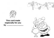 English Worksheet: christmas card