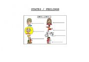 English worksheet: SATES AND FEELINGS