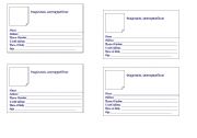 English Worksheet: personal information cards 