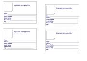 English worksheet: personal information cards 