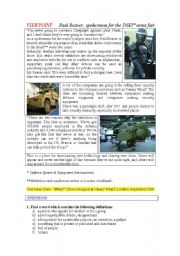 English Worksheet: The largest world arm´s fair