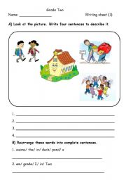 English Worksheet: Back To School