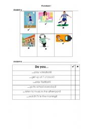 English worksheet: Do/Dont speaking practice