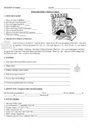 English Worksheet: OUP Happy street 2 test: Units 4, 5 and 6.  Integration of topics and structures