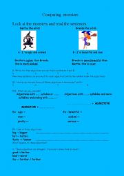 English Worksheet: comparing monsters