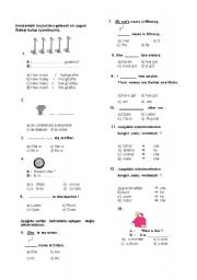 English worksheet: begginer worksheet