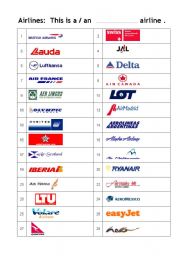 English worksheet: Airline Logos