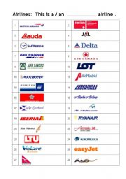 English worksheets: Airline Logos