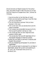 English Worksheet: On reflection...