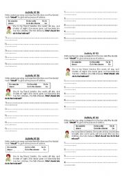 English Worksheet: Should activity