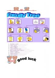 English Worksheet: family tree exercise