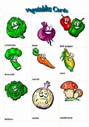 Vegetables Cards