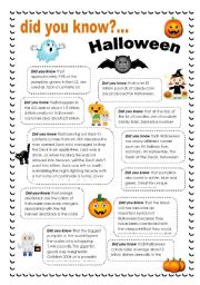 English Worksheet: Did you know... Halloween