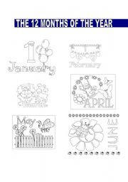 English Worksheet: COLORING FLASH CARDS