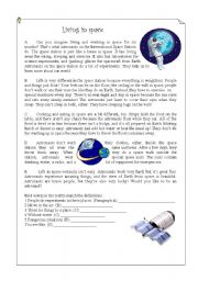 English Worksheet: Space