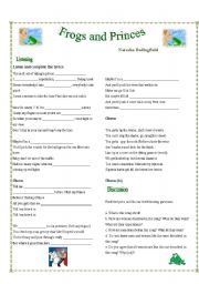 English worksheet: Song - Frogs and Princes